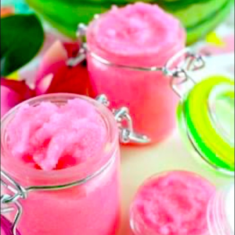 Organic Homemade Watermelon Sugar Scrub Nontoxic Kid Friendly 16oz